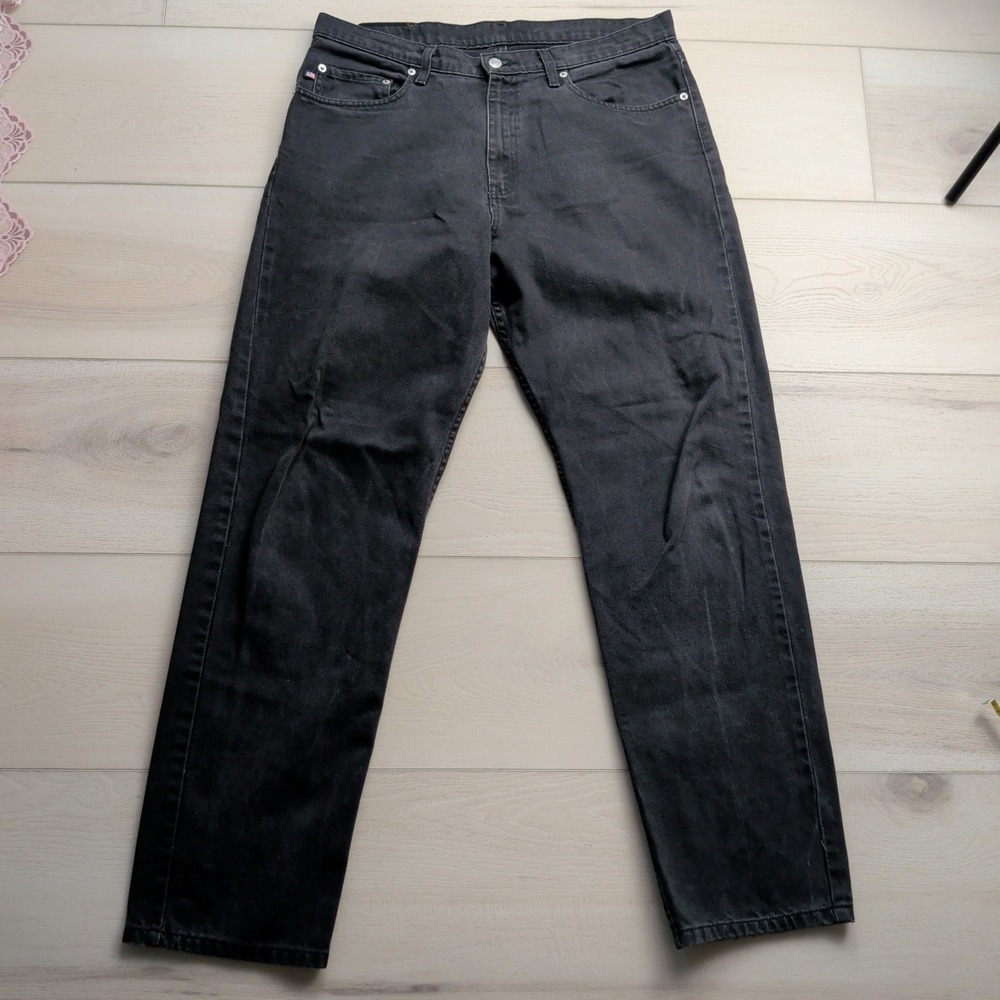 Vintage Polo Jeans Co Ralph‎ Lauren Jeans Mens 36x32 Relaxed Fit Black Denim